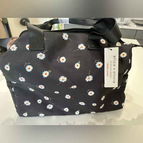 Alice & Olivia black daisy duffel bag - Picture 9 of 10